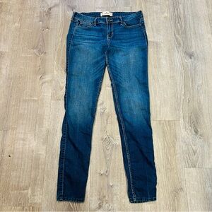 Hollister Super Skinny Jeans Low Rise Stretch Denim Blue dark Wash 9L - 29x33